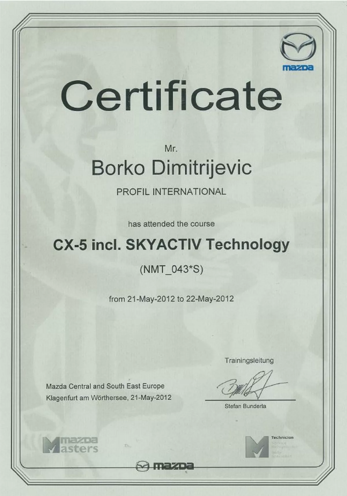 ECAP sertifikat — Borko Dimitrijević